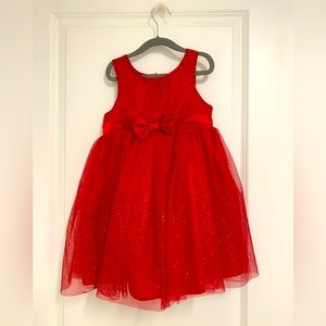 Girls Sparkly Red Dress